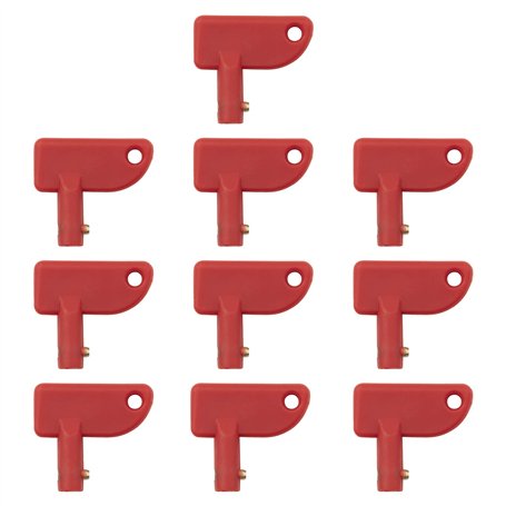 ZEALfix Lot de 10 Clés pour Interrupteur de Batterie de Voiture