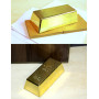 Xshelley Butée de porte/presse-papier en forme de barre d'or brillante 1 kg