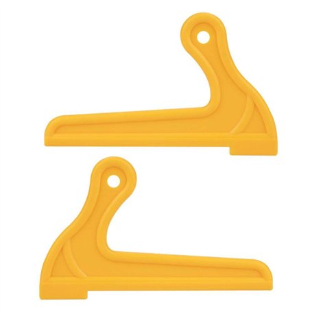 2 Pcs V-type Scies À Bois Poussoirs Pour Table De Menuiserie Routeur Lame De Travail Portable Jaune ABS Longueur 8.07 pouce