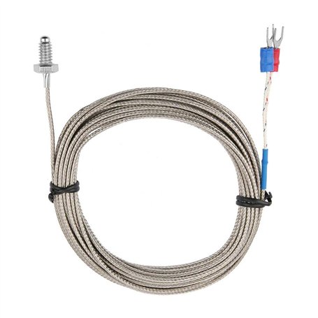 M6 Thermocouple de type K Câble BSW Sonde de Mesure de Température de Filetage de Vis Type K Câble de Thermocouple 1-5M (5M)