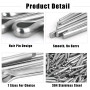 WeqeYent Assortiment de 220 goupilles fendues M1.0/M1.5/M2/M2.5/M3/M4 en acier inoxydable 6 tailles assorties de clips de fixati