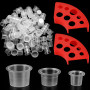 300 Pièces Tattoo Encre Cup pour Tatouage avec 2 Supports de Gobelets