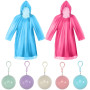 Lot de 5 ponchos de pluie transparents avec balle de rangement - Imperméable - Pour homme et femme - Poncho de pluie - Pour fest