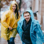Lot de 5 ponchos de pluie transparents avec balle de rangement - Imperméable - Pour homme et femme - Poncho de pluie - Pour fest