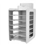 THATSRAD 7 Niveau Module de Rangement Papier Bureau A4 40*30.7*23cm Bac de Rangement en PVC Organisateur Bac à Courrier Vertical