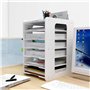 THATSRAD 7 Niveau Module de Rangement Papier Bureau A4 40*30.7*23cm Bac de Rangement en PVC Organisateur Bac à Courrier Vertical