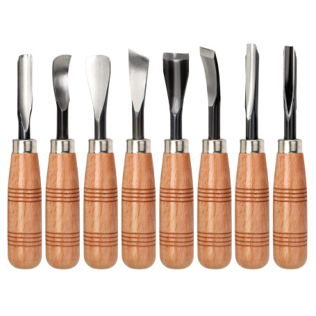 Coolty Lot de 8 outils de sculpture sur bois pour bois
