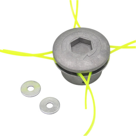 SWNKDG Aluminium Fils Tête Coupe-Bordure Tête Double Fil Bobine Tête Fil Nylon pour débroussailleuse à Essence Tondeuse à Gazon