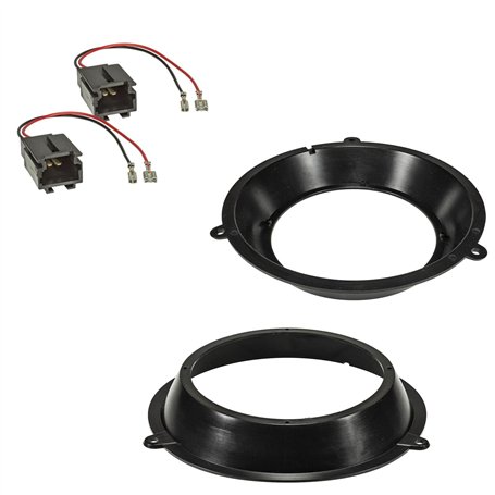 Sound-way Kit Montage Haut-parleurs Cadre Supports Compatible avec Fiat Panda einceintes Avant de 16