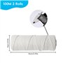 2 mm x 100 m Cordon en Coton macramé Doux