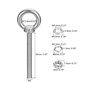 2 Ensembles M5x50mm Œil Boulon avec Écrou Rondelle 304 Inox Acier Épaulement Levage Anneau Œil B