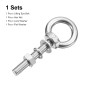 sourcing map Levage Œil Boulon, 1 Ensemble M8x50mm Œil Boulon avec Écrou Rondelle 304 Inox Acier Épaulement Levage Anneau Œil Bo