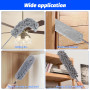 Sprifityy 6 Pièces Plumeau Telescopique,Poussiere Plumeau Lavable Microfibre,Longueur télescopique jusqu'à 250 cm,adapté au Nett