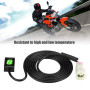 Jadeshay Indicateur de Vitesse de Moto, Prise ECU de l'Indicateur De Rapport Engagé Moto Compatible avec Le Jauge De Vitesse Num