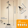 Dehobo lampadaire sur pied salon lampe sur pied lampadaires industriel LED luminaires intérieur sur pied lampe de lecture sur pi