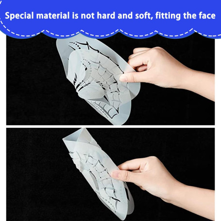 5 Pcs Pochoirs Pour Le Visage De Carnaval Réutilisables Modèles De