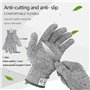 Fransande-Coffret couteau à huîtres et gant anti-coupures, tire-bouchon à huîtres inox avec gants, classe de protection 5 (L), p