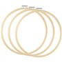 TOKERD 3 pièces 25cm Cercle à Broder Bambou Anneau de Broderie Bois Réglable Cerceaux de Broderie Rond Cross Stitch Hoop Set Cer