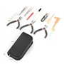 Trousse à outils de fabrication de bijoux, étui à outils de réparation de bijoux de 14 pièces avec pince, couteau, ciseaux, règl
