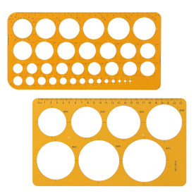 Szaboviktoria 2 Pieces Orange Normographe, Normographe Lettre, Trace Cercle, Griffographe, Règle Architecte, Pour Le Bureau Et L Szaboviktoria 2 Pieces Orange Normographe