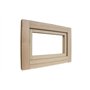 Fenêtre en bois - CM L 90 x 50 H Vasistas - Traitée avec imprégnant naturel - Bois Lamellaire - Double verre - Poignée