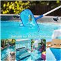 Epuisette Piscine, Epuisette de Fond Piscine avec 40-93cm Manche Telescopique, Filet de Fond Piscine, Épuisette Profonde, Kit de