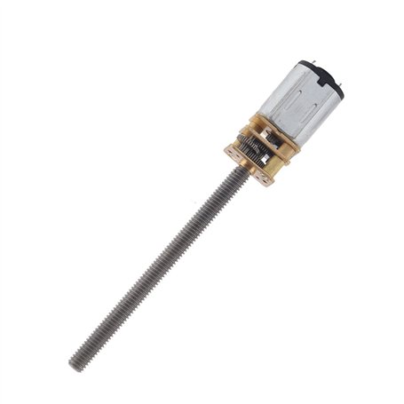 DC 6~12 V N20 Moteur à engrenages vis sans fin couple élevé moteur de réduction de vitesse M4x55mm 12 V avec longue sortie vis à