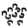 ANCLLO 10 PCs Black Metal C-Clips Pinces U-Clips Boucle VTT BMX VTT Vélos de frein Câble de dérailleur Shifter Guides de câble B