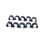 ANCLLO 10 PCs Black Metal C-Clips Pinces U-Clips Boucle VTT BMX VTT Vélos de frein Câble de dérailleur Shifter Guides de câble B