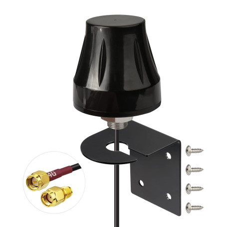 Bingfu Antenne 4g LTE Exterieur Mâle SMA 5dbi Support Extérieur Fixe Support Mural Antenne Étanche pour Routeur 4g LTE Passerell