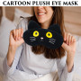 3 Pièces Masques de Sommeil pour Enfants, Masque de Sommeil de Chat de Dessin Animé Avec Sangles Réglables, Dessin Animé Animal