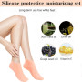 1 Paire Chaussettes Hydratantes Silicone, Chaussettes en Gel pour Spa, Chausette Hydratant Pied, Chaussette Soin Pied, Chaussett