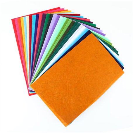 wenrescry Lot de 40 Feuilles de Feutre A4 pour Bricolage - Tissu Non Tissé Idéal pour Projets DIY