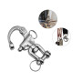 Bssowe 2 Pièces Mousqueton Pivotant à Emerillon, Mousqueton pivotant INOX Accessoires, Mousqueton Pivotant à Emerillon, Manille
