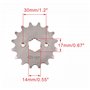 WOOSTAR Moto 420-16T Pignon Avant 17mm Remplacement pour 50cc 70cc 90cc 110cc 125cc Dirt Bike Pit Bike Mini Vélo ATV 4 Roues Cyc
