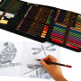 72 Crayons de Couleurs et Crayons de Dessin avec Accessoires,Pochette avec Zip Inclus Crayons Couleurs Crayon de Charbon Graphit