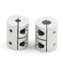 Zeberoxyz 2PCS Accouplement d'arbre 5mm à 8mm Joint en Alliage d'Aluminium 25mm Longueur 20mm Diamètre Connecteur Moteur Pas à P