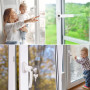 VMUTGA Poignée de Fenêtre Blanche en Aluminium, Poignée Fenetre avec Clé pour Fenêtre Oscillo-Battante, Sécurité Enfant, Install