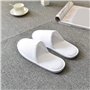 GFEU Lot de 5 paires de pantoufles jetables pour hôtel et salle de bain Blanc