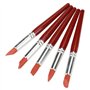 5 Pcs Lot de pinceaux Embout en Caoutchouc pour Modelage Sculpture d'Argile Poterie, Mise en Forme à découper Wipe Out Outil (Ro