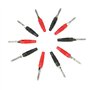 Fiches bananes,Akozon Lot de 10 4 mm P3008 plastique nickelé noir rouge fiches Bananes pour Haut-parleurs, écran Murale, système