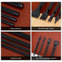 QIMEI-SHOP Kit Outils Perforatrice 4mm DIY Outils de Couture de Poinçon de Trou en Cuir En Acier Craft Laçage Coudre Ciseau Set
