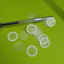 Lot de 10 flûtes de kazoo blanches - Membrane transparente - 18 mm - Accessoires pour instruments à vent