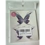Papillon Fleurs Visage Corps Brillant Faux Temporaire T