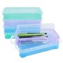 THATSRAD 6 PCS Boîte à Crayons Plastique 21.5 * 10 * 4cm Boite Rangement Crayon de Couleur Superposable Trousse Transparente Cra