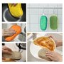 Éponges à récurer, 6 pièces avec 2 crochets, tampons à récurer de cuisine en microfibre, éponges double face, tampons à récurer,