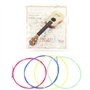 Dilwe Jeu de Cordes d'ukulélé, 4pcs / Set Cordes en Nylon coloré pièces de Rechange pour ukulélé