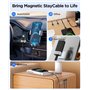 Magtame Staycable Câble USB vers USB C avec support magnétique, câble de charge USB A vers type C, charge rapide et câble de syn