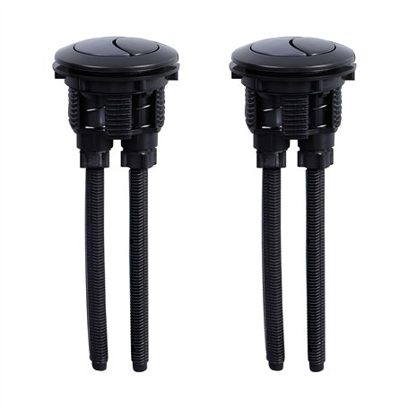 2 Pièces Bouton de Chasse d'Eau Noir