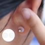 50 Pièces disques de piercing(Comprend 25 pièces de 7 mm, 25 pièces de 9 mm), Silicone Earring Retaining Loop, Disques de Traite